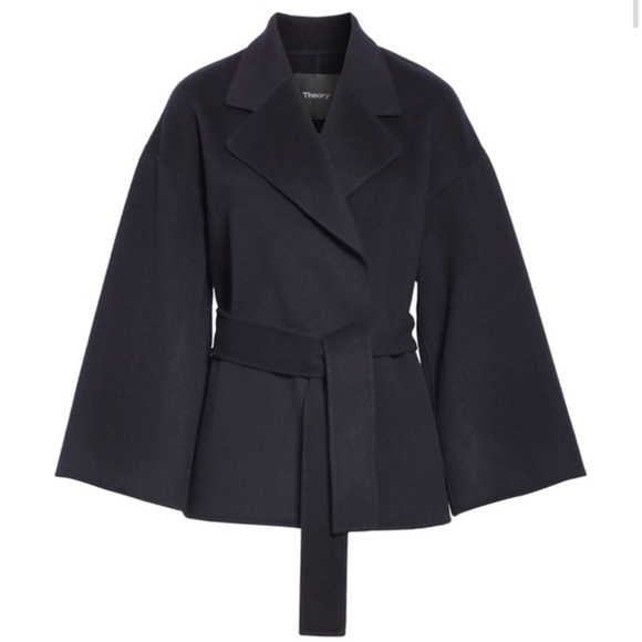 Theory Navy Wool-Cashmere Robe Jacket (small) - Picture 1 of 6